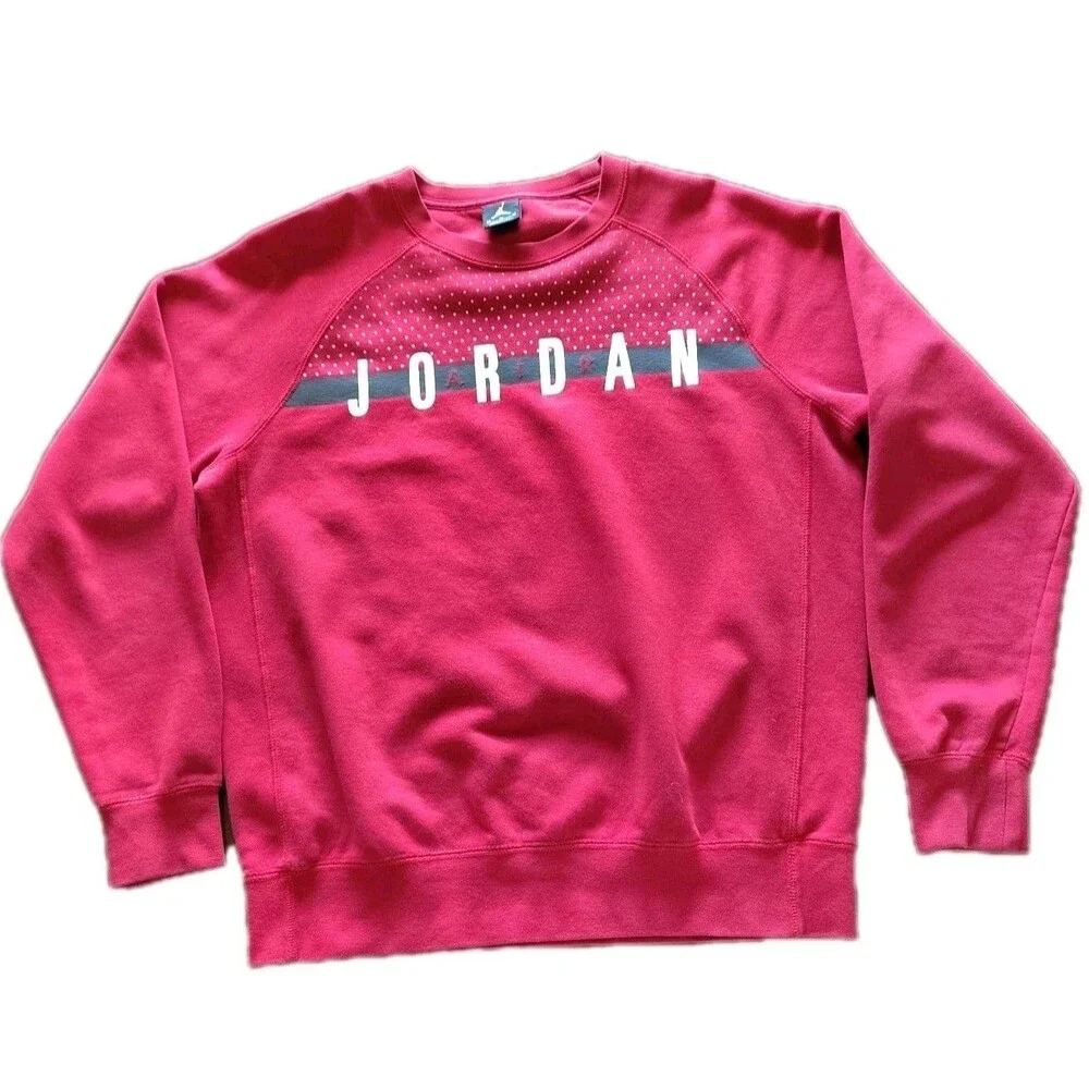Jordan Jumpman Graphic Crew Medium Sweatshirt Red Black Retro